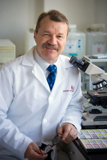 Michael F. Press, the Harold E. Lee Chair in Cancer Research and professor of pathology at the Keck School of Medicine of USC, was recently supported by a grant from the Dr. Miriam and Sheldon G. Adelson Medical Research Foundation enabling him to collaborate with researchers from several other institutions on the genetics of ovarian cancer.  Courtesy Michael F. Press 