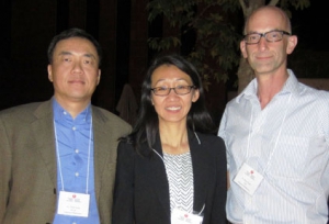 From right, event organizers Henry Sucov, PhD, Ellin Lien, PhD and Yibin Wang, PhD. (Photo/Jennifer Jing)