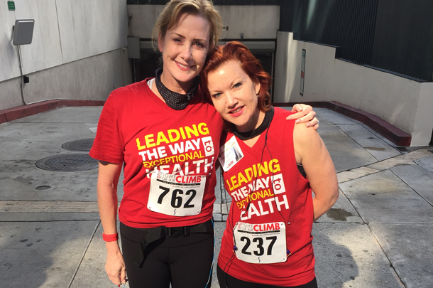 Keck Medicine of USC participants in the Fight for Air Stair Climb on April 11, 2015.