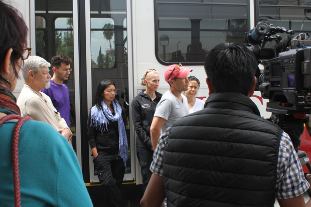 The medical response team from Keck Medicine of USC answers questions about their relief mission after returning from Nepal on May 12.