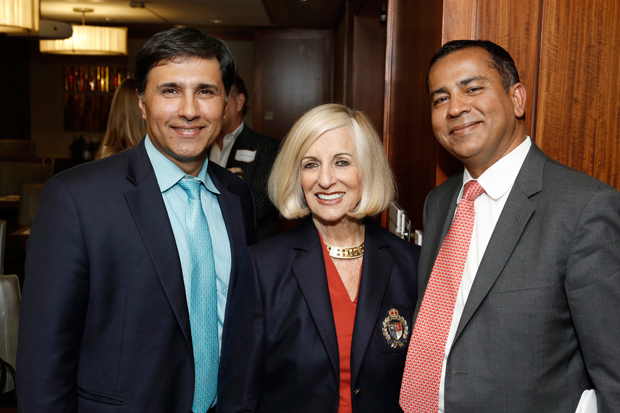 Mark Humayun, Helene Galen, Rohit Varma at USC Eye Institute open house in Beverly Hills.