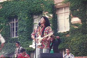 Justin Ichida performs at UCLA in 1998.