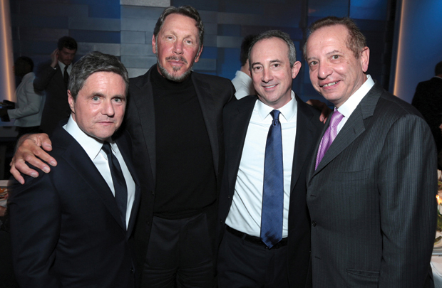 Brad Grey, Larry Ellison, David Agus and Carmen Puliafito attend as Larry Ellison is honored by the USC Center for Applied Molecular Medicine at the second annual “Rebels with a Cause” Gala in Hollywood, on March 20.
Photo/Alex J. Berliner / ABImages