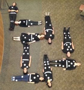 By the end of the retreat, the domino-costumed members of the lab of Gage Crump, PhD, were completely floored.
