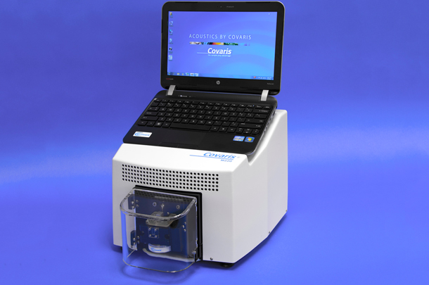 The Covaris M220 uses high frequency sound waves to shatter DNA, which is part of a process that scientists are using to investigate why cancer cells grow uncontrollably.