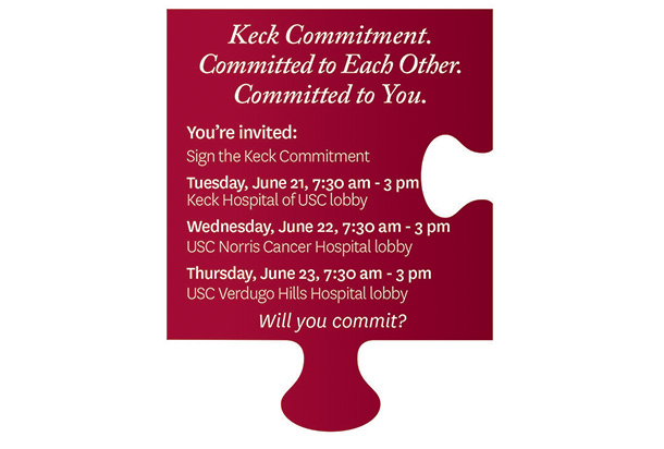 Physicians, staff and nurses from across Keck Medicine of USC are invited to pledge their commitment to a new set of standards that will guide professional behavior across the academic medical enterprise.