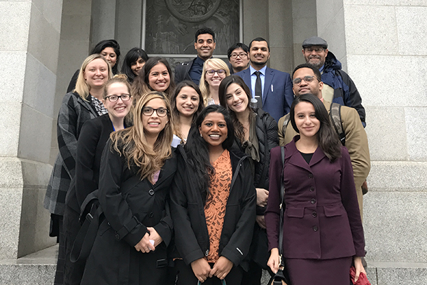 A group of public health and medical students traveled to Sacramento recently to participate in a health care reform conference.