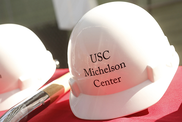 The USC Michelson Center for Convergent Bioscience had a groundbreaking on Oct. 23, 2014.