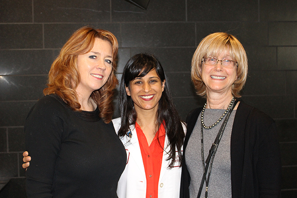 Author Samantha Dunn, left, joins Sunita Puri and Mary Aalto at the May 4 event on the Health Sciences Campus.