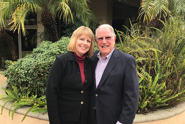 Father and daughter Jerry Andes, right, and Nancy Towbin are both graduates from the Keck School of Medicine of USC and can count 17 USC degrees earned by members of their family.