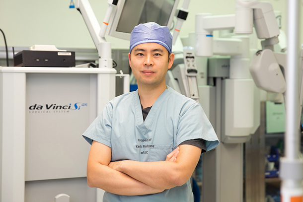 Andrew Hung has developed a custom recording tool to track surgeons’ movements during robotic surgery.