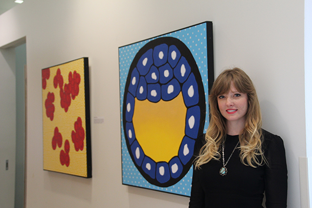 Recent graduate Kella Vangsness created a series of large-format paintings titled “Stem Cells: The Heroes of Disease.”