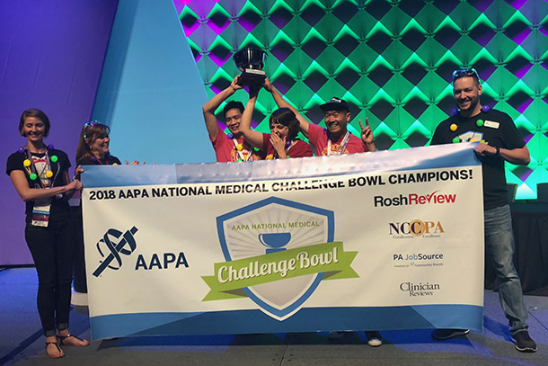 A team from the Keck School of Medicine of USC were named 2018 AAPA National Medical Challenge Bowl Champions in May.