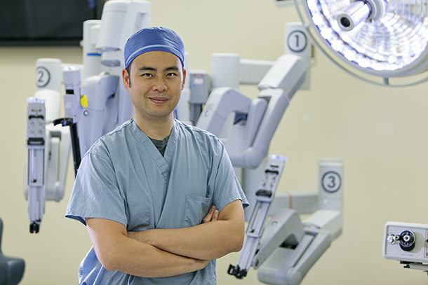 Andrew Hung is researching methods to train the next generation of surgeons in robotic surgery.