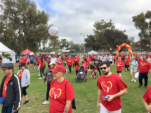 More than 450 employees from Keck Medicine of USC participated in the 25th annual Pasadena Heart Walk.