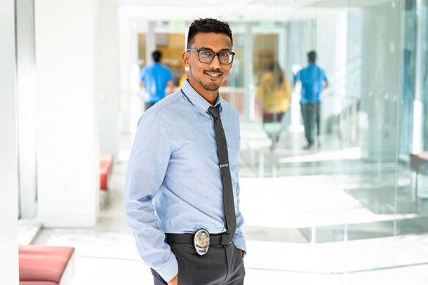 While pursuing his master’s degree in neuroimaging and informatics and working as a radiation oncology project specialist at USC, Faisal Rashid also became the LAPD’s first sworn officer of Bangladeshi descent through its reserve program.