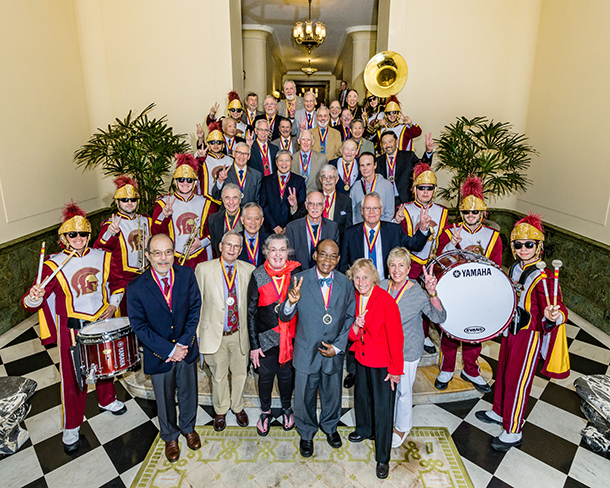The Keck School of Medicine of USC's class of 1969 gathers at the California Club in Los Angeles.