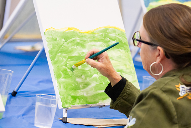 Strokes for Strokes is an annual art therapy class held for stroke survivors and their caretakers.