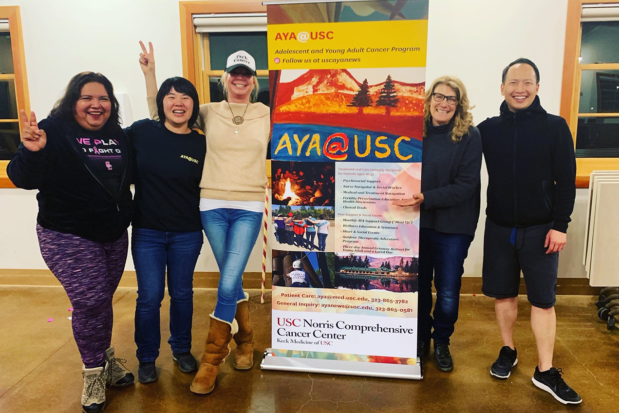 The AYA@USC Program held its third retreat in Idyllwild for young adults who have had cancer.