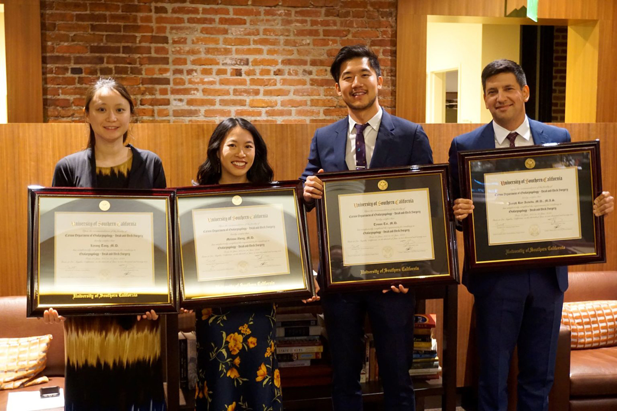 The four chief residents were celebrated for their achievements and given a warm send off to the next steps in their careers.