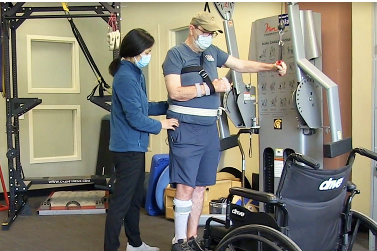 The new video covers how physical therapists have helped a stroke patient with significant challenges to make a remarkable recovery.