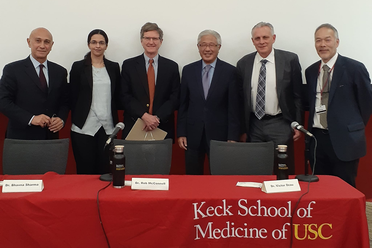 Dzau, along with expert panelists from the Keck School of Medicine of USC, the USC School of Architecture and the Viterbi School of Engineering, discussed the current environmental footprint of the health care industry.