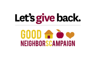 Banner image that says Let's give back Good Neighbors Campaign