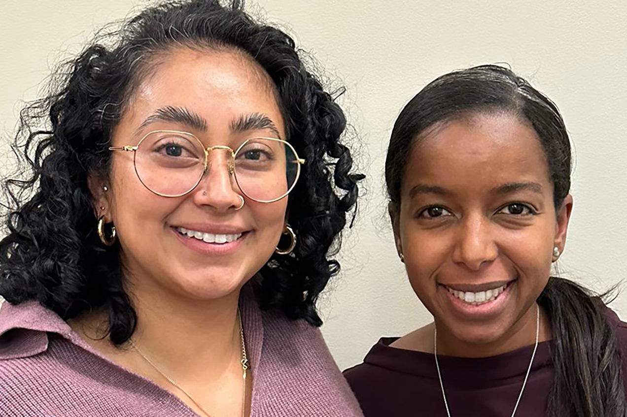 This year’s fellow, Sarah Gonzalez (left), will conduct research on skin conditions impacting patients of color with guidance and mentorship from Nada Elbuluk, MD (right), the founder and director of the fellowship program and Keck Medicine of USC's Skin of Color and Pigmentary Disorders Program.