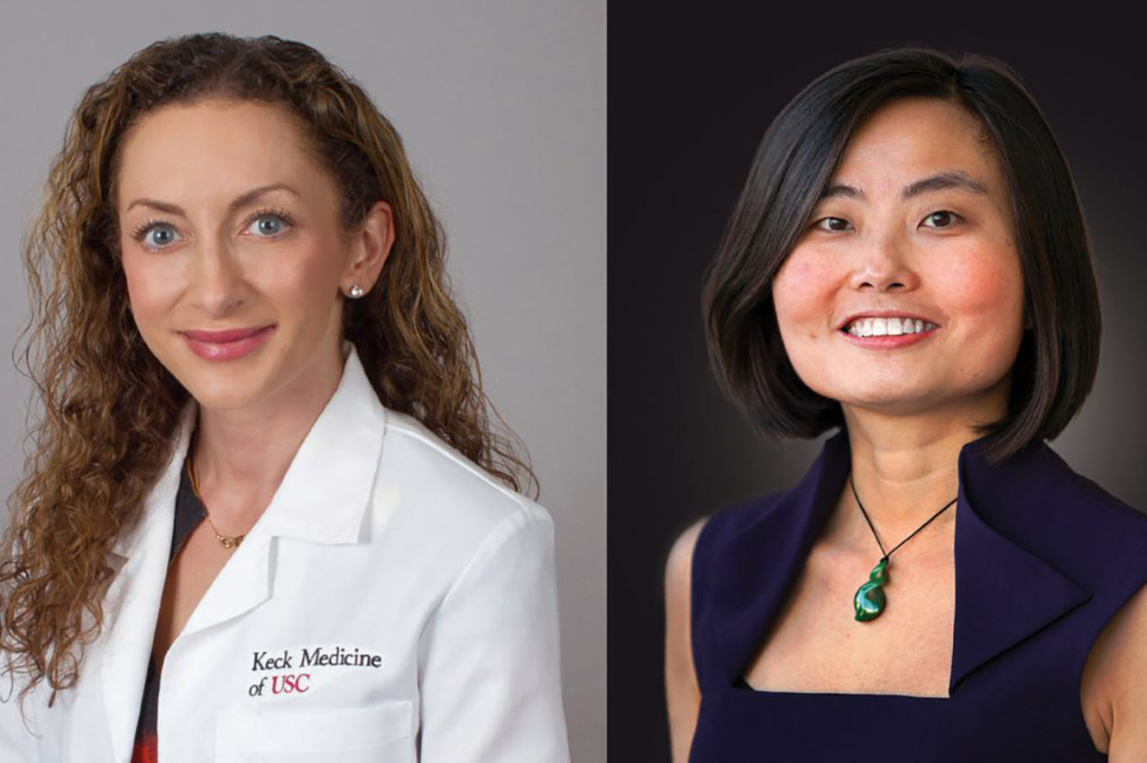 Ophthalmologists Jesse Berry, MD (left) and Linda Lam, MD, MBA (right). 