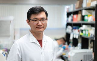 Zhipeng Lu, PhD, in his lab.