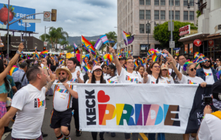 Keck Pride and other Keck Medicine employees march in the L.A. Pride Parade