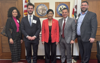 From left to right: Monica Forero and Max Dallas, both of 340B Health; Representative Judy Chu (D-CA, 28th District); and Keck Medicine of USC's Krist Azizian, PharmD, MHA, and Andy Gelejian, PharmD.