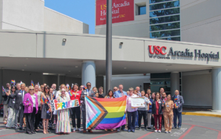 USC Arcadia Hospital's Pride Month flag-raising ceremony