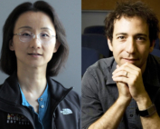 Rong Lu, PhD, (left) and Michael Elowitz, PhD