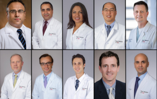 A composite features 10 Keck Medicine doctors recognized by the Los Angeles Business Journal in 2025.