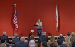 USC President Carol Folt delivers her last State of the University address at the Health Sciences Campus