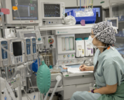A nurse carries out safety measures that have helped Keck Hospital of USC earn its 10th 'A' from The Leapfrog Group