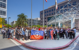B.L.A.C.K. Med leaders, members and supporters came together to honor Juneteenth with a flag raising.