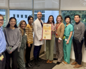The USC Brain Tumor Center team of Keck Medicine of USC holds an official commendation from Los Angeles County