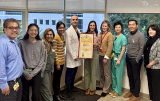 The USC Brain Tumor Center team of Keck Medicine of USC holds an official commendation from Los Angeles County